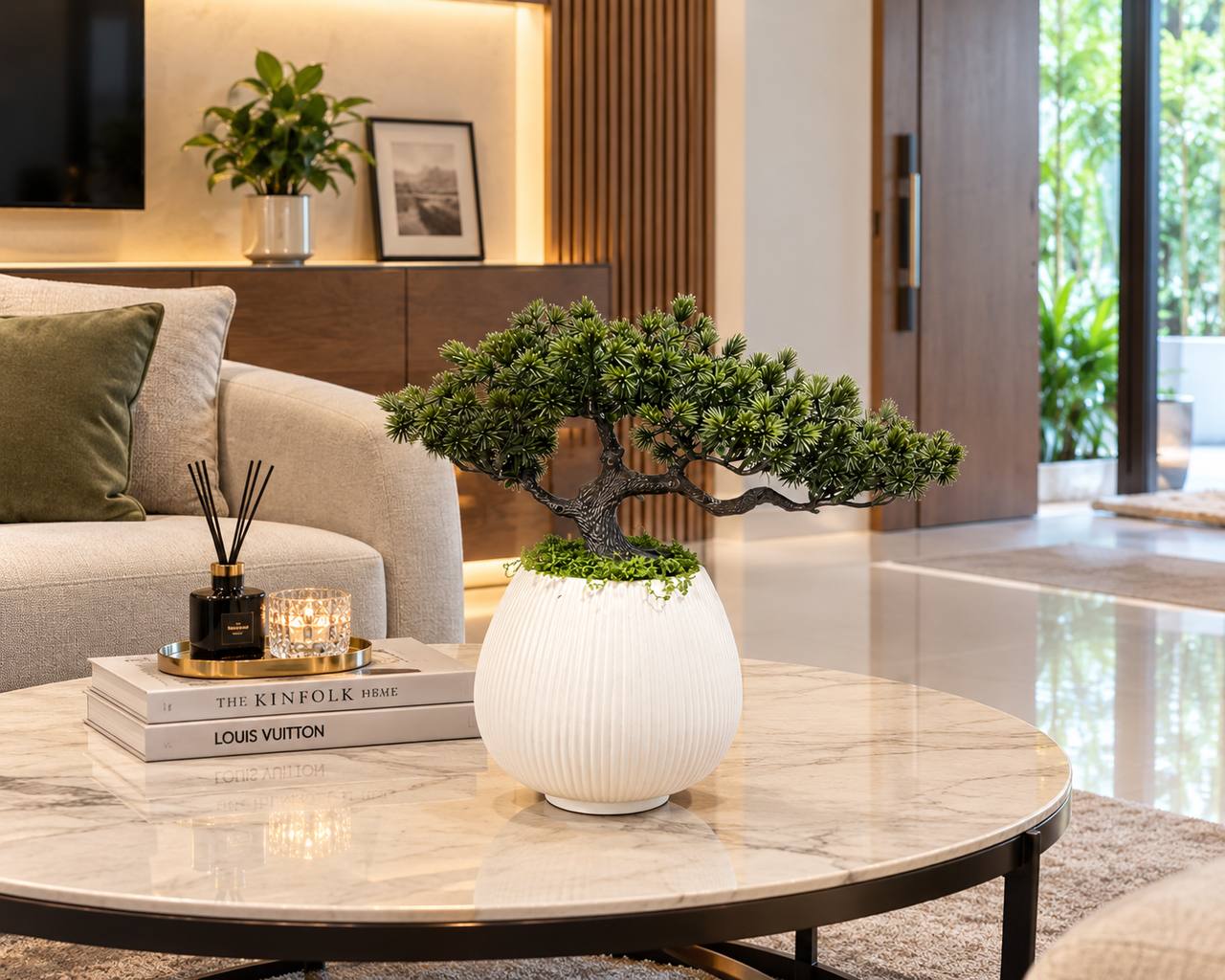 រុក្ខជាតិជ័រ Bonsai ក្នុងថូ កម្ពស់ ៣០ សង់ទីម៉ែត្រ · 1